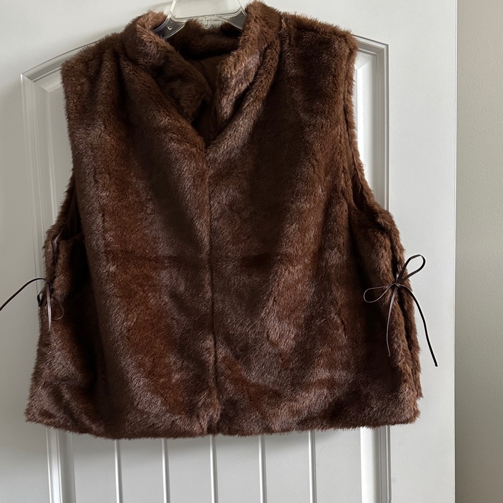 Brown Faux Fur Vest